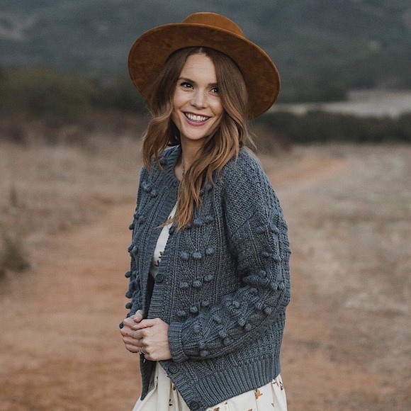 Rylee + Cru Sweaters - Rylee + Cru | Bobble Cardigan Size S Blue Grey